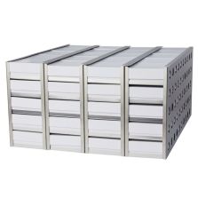Thermo Scientific RSK400SD4 Shelf Kit for 400 box upright 4 inner door freers, consists of 4-2 inch box sliding drawer racks and 100 boxes with 100 cell dividers