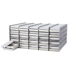 Thermo Scientific RSK23SD4 Shelf Kit for 23cf (400box) upright 4 inner door freers, consists of 5-2 inch box sliding drawer racks and 100 boxes with 100 cell dividers
