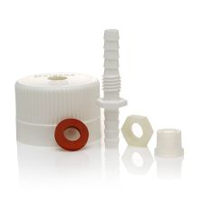 Thermo Scientific DS2167-0002 Nalgene Polypropylene, Closure with Barbed Bulkhead Fittings, 1/4 inch (4/Cs.)