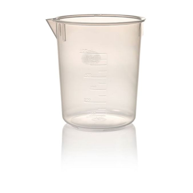 Nalgene Economy Polypropylene Griffin Low-Form Plastic Beakers, 600 mL - Natural translucent (Case of 6)