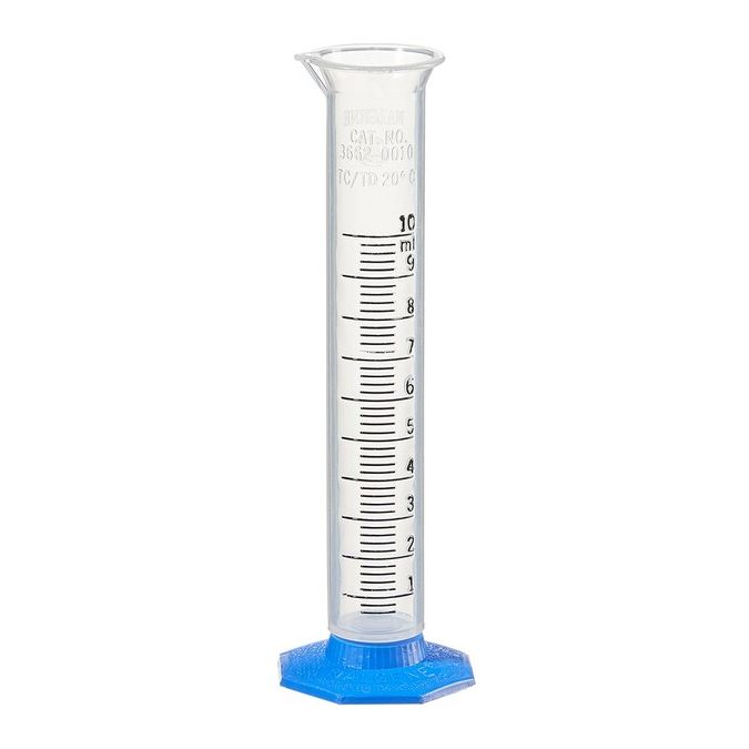 Thermo Scientific Nalgene Polypropylene Graduated Cylinders - 3662-0010 - 10 mL - Polypropylene - 24/Cs
