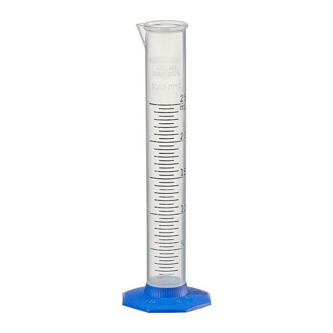 Thermo Scientific Nalgene Polypropylene Graduated Cylinders - 3662-0025 - 25 mL - Polypropylene - 18/Cs