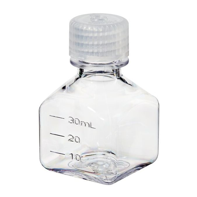 Thermo Scientific 2015-0030 Nalgene Square Polycarbonate Bottles With Closure, 30 mL - Translucent (Case of 96)