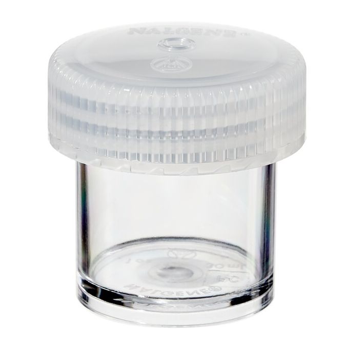 Thermo Scientific 2116-0030 Nalgene Straight-Sided Wide-Mouth Polycarbonate Jars with Closure, 30 mL - Clear (Case of 48)
