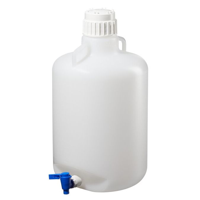 Thermo Scientific 2318-0050 Nalgene LDPE, Round Carboy with Spigot - 5.3 gal. / 20 L (4/Cs.)