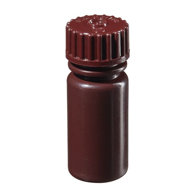 Thermo Scientific 312004-9125 Nalgene Opaque Amber HDPE Diagnostic Bottles with Closure: Bulk Pack, 4 mL - Opaque Amber (Case of 2000)