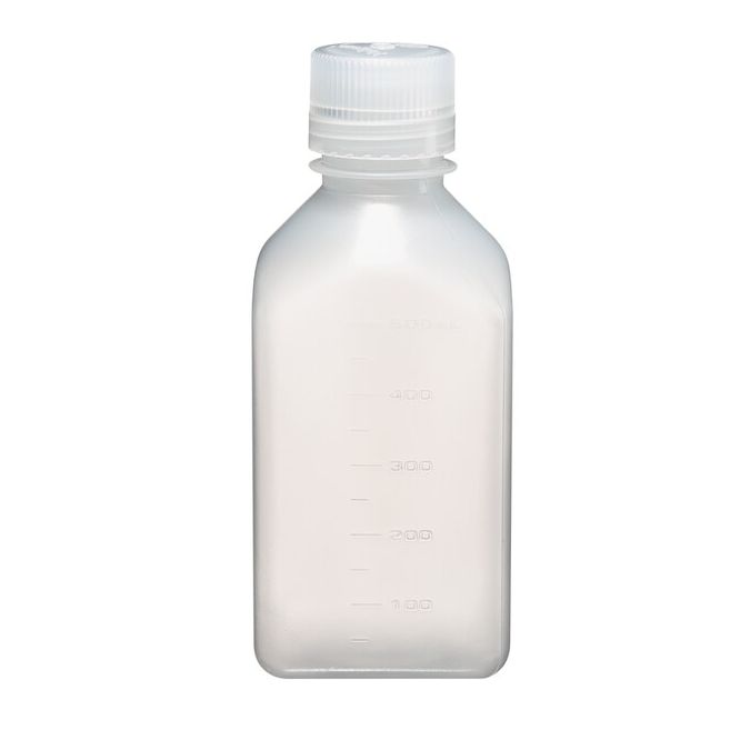Thermo Scientific 2016-0500 Nalgene Square Narrow-Mouth PPCO Bottles with Closure, 500 mL - Translucent (Case of 48)