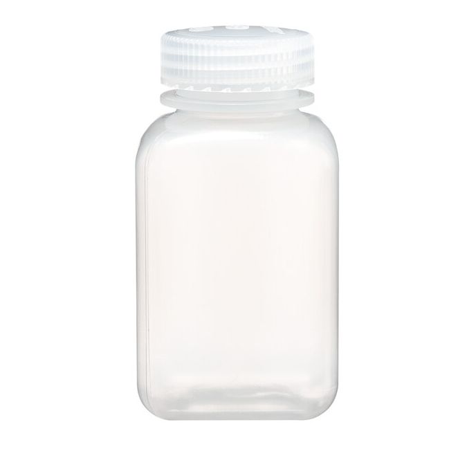 Thermo Scientific 2110-0008 Nalgene Square Wide-Mouth PPCO Bottles with Closure, 250 mL - Translucent (Case of 72)