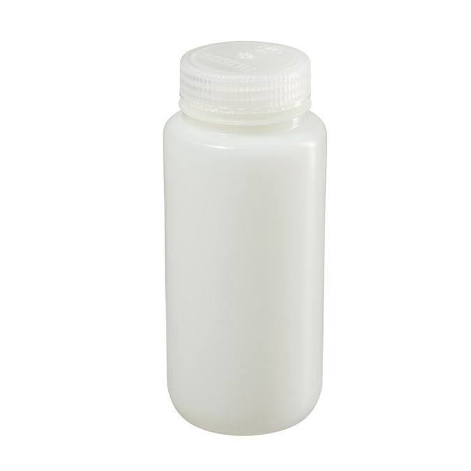 Thermo Scientific 2197-0016 Nalgene Fluorinated Wide-Mouth HDPE Bottles With Closure, 500 mL - Translucent (Case of 48)