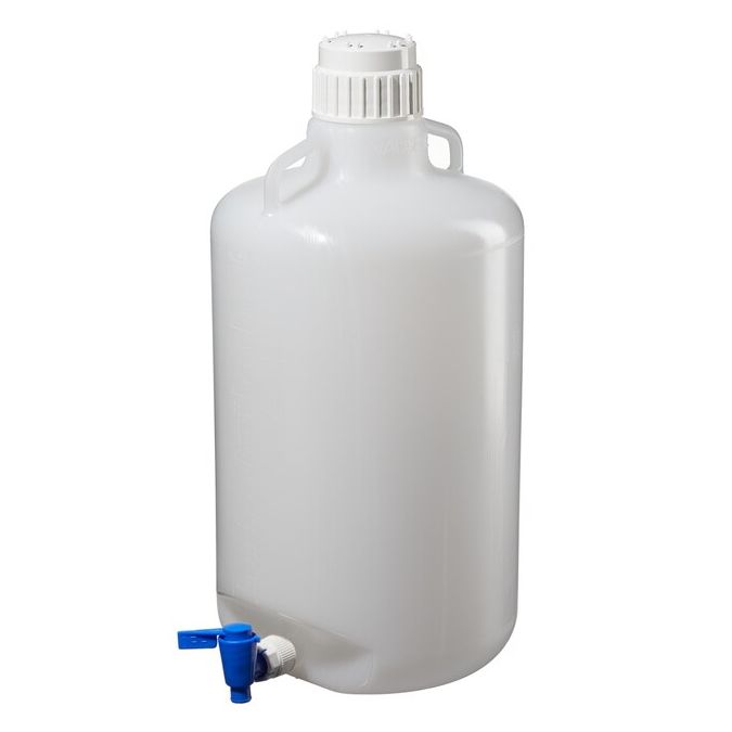 Thermo Scientific 2318-0065 Nalgene LDPE, Round Carboy with Spigot - 6.6 gal. / 25 L