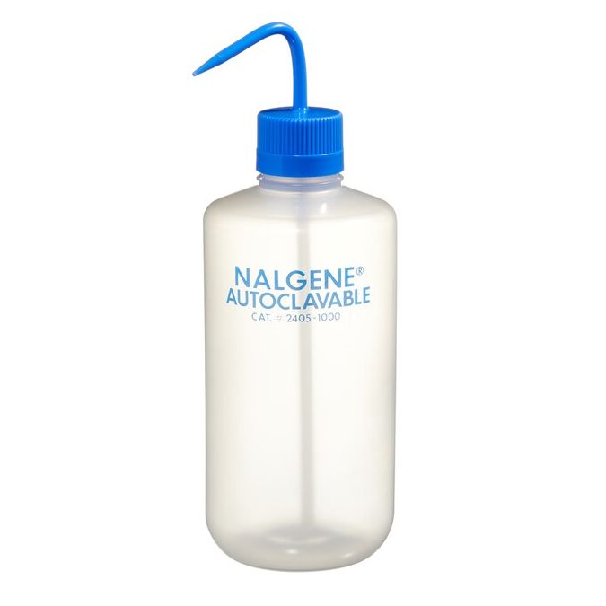 Thermo Scientific 2405-1000 Nalgene Autoclavable PPCO Wash Bottles, 1000 mL - Translucent (Case of 12)