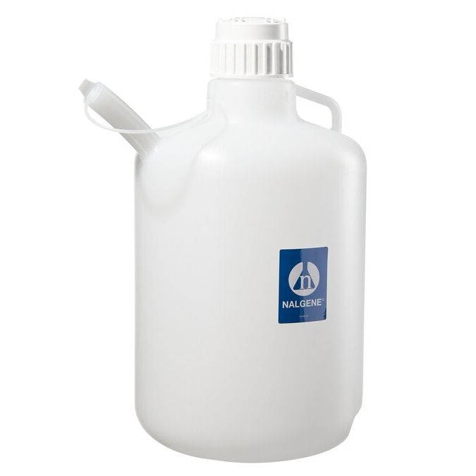 Thermo Scientific 2340-0050 Nalgene LDPE Safety Dispensing Jugs with Closure, 20 L - Translucent (Case of 4)