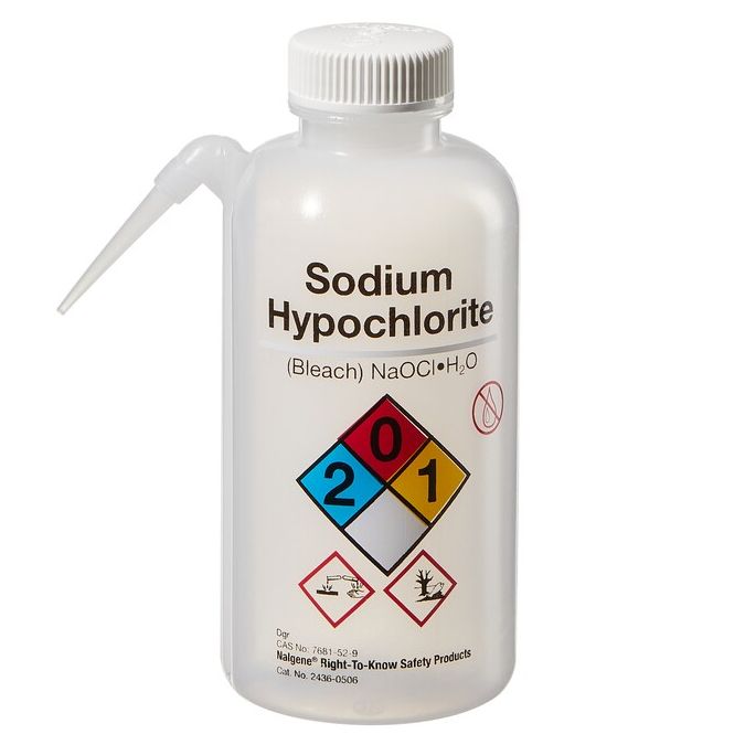 Thermo Scientific 2436-0506 Nalgene Vented Unitary Right-to-Know LDPE Wash Bottles, 500 mL - (Case of 24)