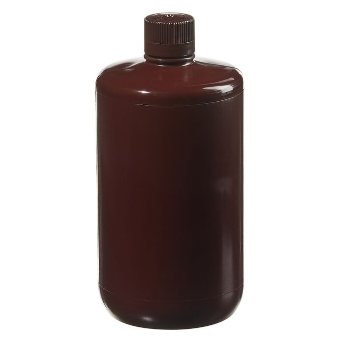 Thermo Scientific 2204-0005 Nalgene Large Narrow-Mouth Amber Bottles, 2 L - Amber (Case of 6)