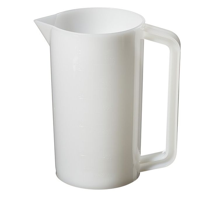 Nalgene Graduated HDPE Plastic Beakers With Handles, 1000 mL - Natural translucent (Case of 6)