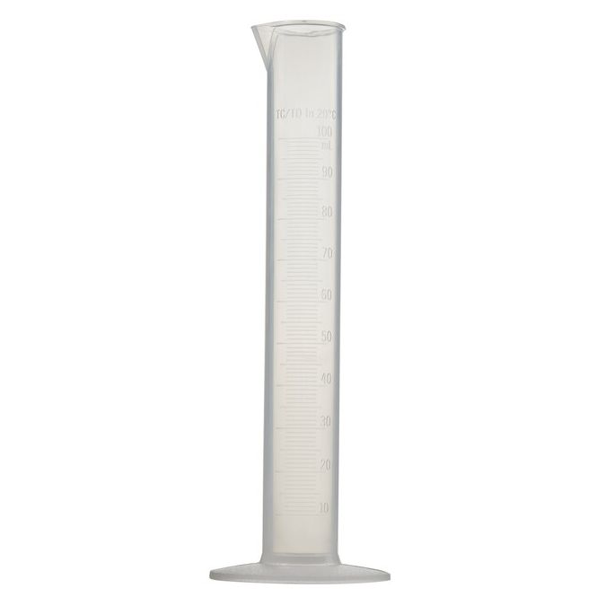 Thermo Scientific Nalgene Polypropylene Economy Plastic Graduated Cylinders - 3664-0100 - 100 mL - Polypropylene - 12/Cs