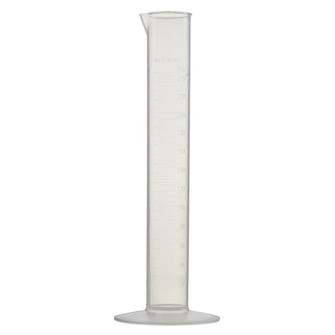 Thermo Scientific Nalgene Polypropylene Economy Plastic Graduated Cylinders - 3664-0250 - 250 mL - Polypropylene - 12/Cs
