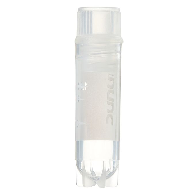 Thermo Scientific Nunc Biobanking and Cell Culture Cryogenic Tubes - 1.8 mL - Case of 1800 - 377267