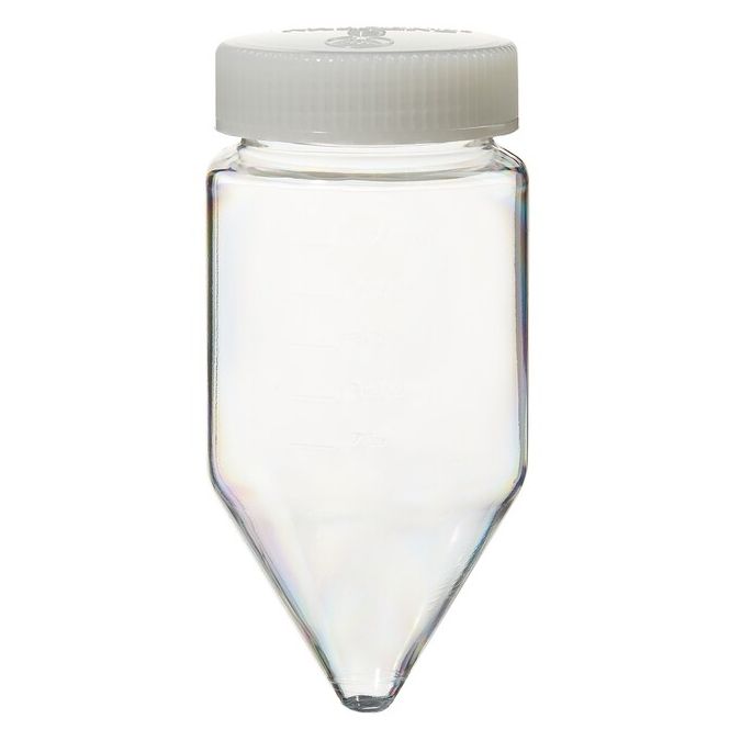 Thermo Scientific 3145-0175 Nalgene Conical-Bottom Polystyrene Centrifuge Bottle, 175 mL - Clear (Case of 48)