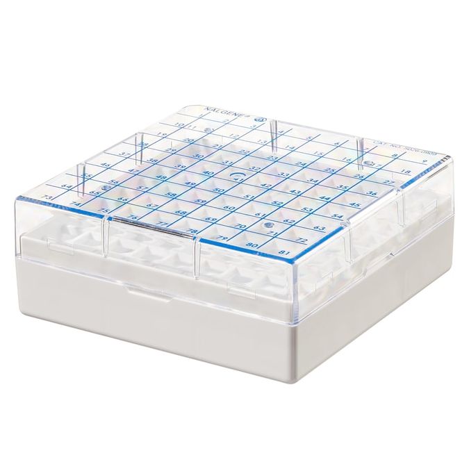 Thermo Scientific 5026-0909 CryoBoxes, 81 (1.2 and 2 mL Vials) - White (Case of 24)