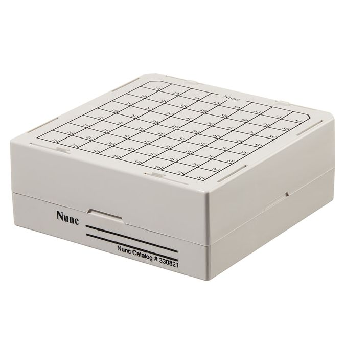 Thermo Scientific 330821 CryoBoxes, 64 (1.5 mL Microcentrifuge Tubes) - White (Case of 24)