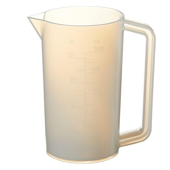 Nalgene PFA Graduated Plastic Beakers with Handles, 1000 mL - Natural translucent (Each)