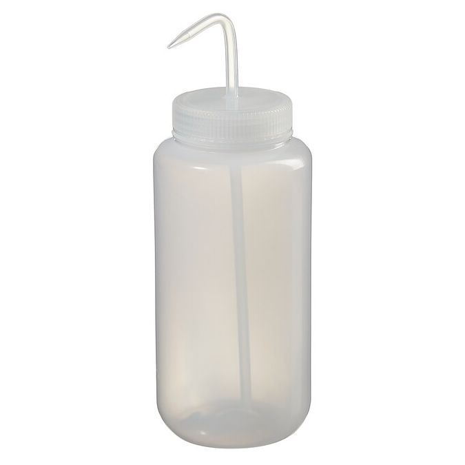 Thermo Scientific 2407-1000 Nalgene Wide-Mouth LDPE Wash Bottles, 1000 mL - Translucent (Case of 12)