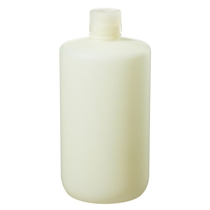Thermo Scientific 2097-0005 Nalgene Fluorinated Narrow-Mouth HDPE Bottles with Closure, 2 L - Translucent (Case of 6)