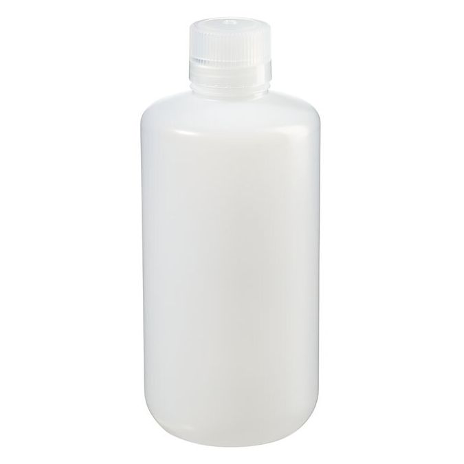 Thermo Scientific 312089-0032 Nalgene Narrow-Mouth Natural HDPE Packaging Bottles with Closure: Bulk Pack, 1000 mL - Translucent (Case of 50)
