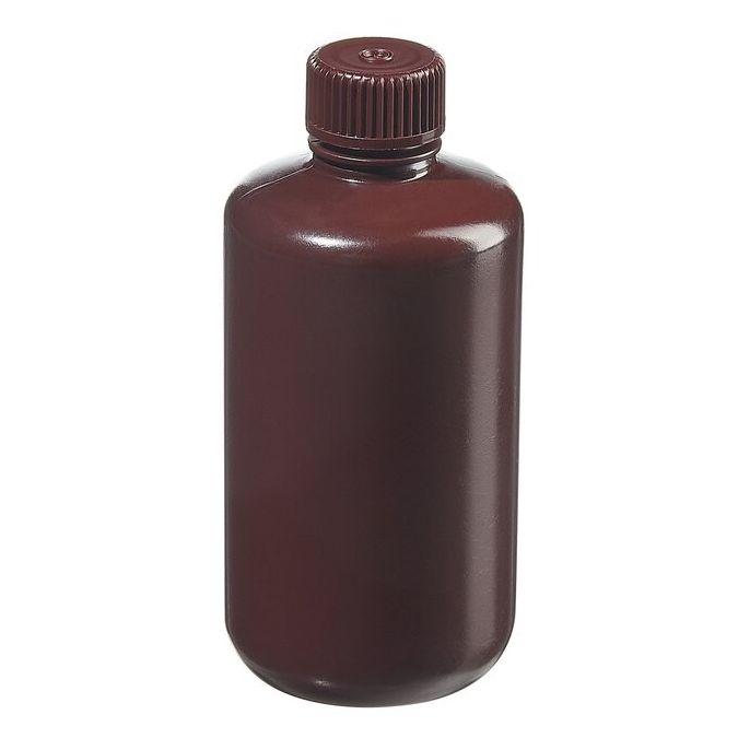 Thermo Scientific 312085-0008 Nalgene Narrow-Mouth Opaque Amber HDPE Packaging Bottles with Closure: Bulk Pack, 250 mL - Opaque Amber (Case of 250)