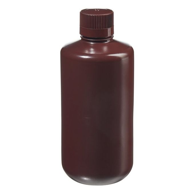 Thermo Scientific 312085-0032 Nalgene Narrow-Mouth Opaque Amber HDPE Packaging Bottles with Closure: Bulk Pack, 1000 mL - Opaque Amber (Case of 50)