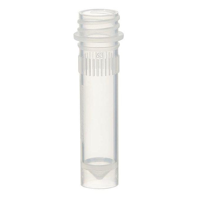Thermo Scientific Nalgene Natural PPCO Micro Packaging Vials - Nonsterile, Bulk Pack - Natural Translucent - 11 mm - Case of 1000 - 362800-0020