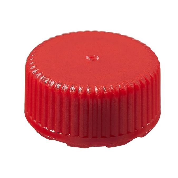 Thermo Scientific Nalgene PPCO Low-Profile Closures for Micro Packaging Vials - Sterile, Bulk Pack - Red - 11 mm - Case of 1000 - 342821-0115