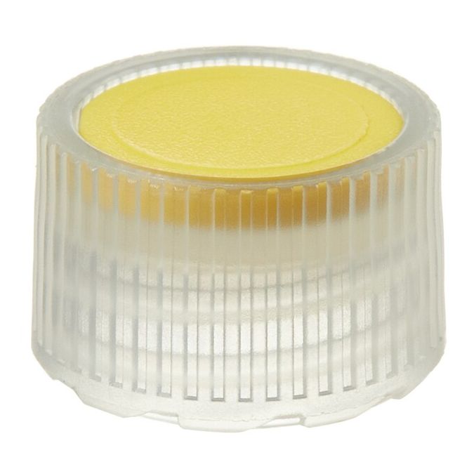 Thermo Scientific Nalgene PPCO High Profile Closures with Color Coders for Micro Packaging Vials - Sterile, Bulk Pack - Yellow - 11 mm - Case of 1000 - 342820-0112