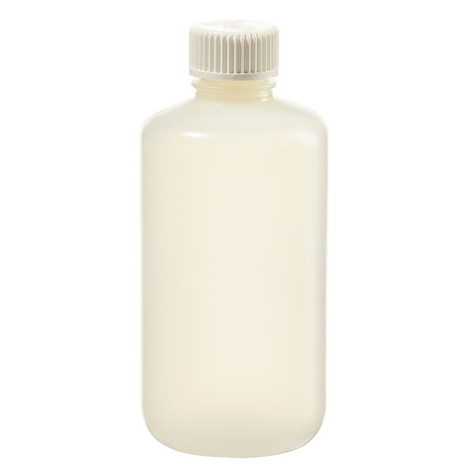 Thermo Scientific 342089-0008 Nalgene Narrow-Mouth HDPE Packaging Bottles With Closure: Sterile, Shrink-Wrapped Trays, 250 mL - Translucent (Case of 180)