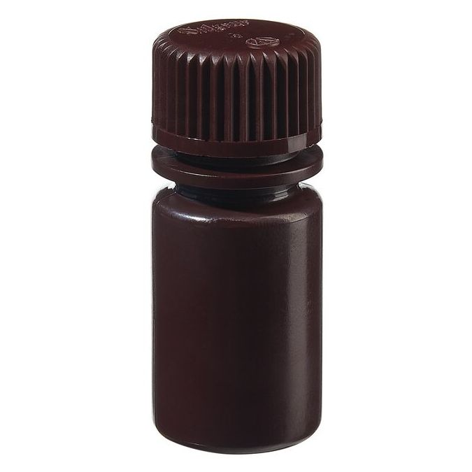 Thermo Scientific 322004-9050 Nalgene Opaque Amber HDPE Diagnostic Bottles with Closure: Nonsterile, in Tray Pack, 15 mL - Opaque Amber (Case of 1500)