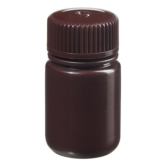 Thermo Scientific 312185-0001 Nalgene Wide-Mouth Opaque Amber HDPE Packaging Bottles with Closure: Bulk Pack, 30 mL - Opaque Amber (Case of 1000)