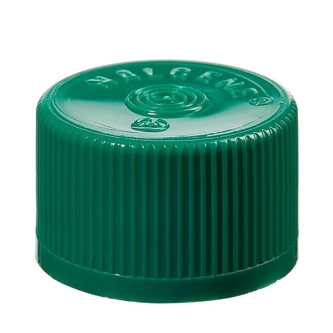 Thermo Scientific Nalgene Continuous-Thread Lined Closures for Serum Vials - Sterile, Bulk Pack - Green - 20-415 - Case of 2000 - 342158-0024