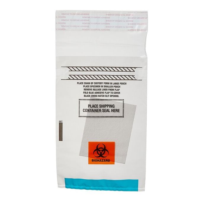 Thermo Scientific Capitol Vial Dual Pocket Specimen Transport Bags - 20315 - 1000/Cs.