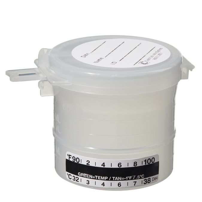 Thermo Scientific Capitol Vial 90 ML Wide-Mouth Flip-Top Containers - Natural - Case of 400 - 10116TV