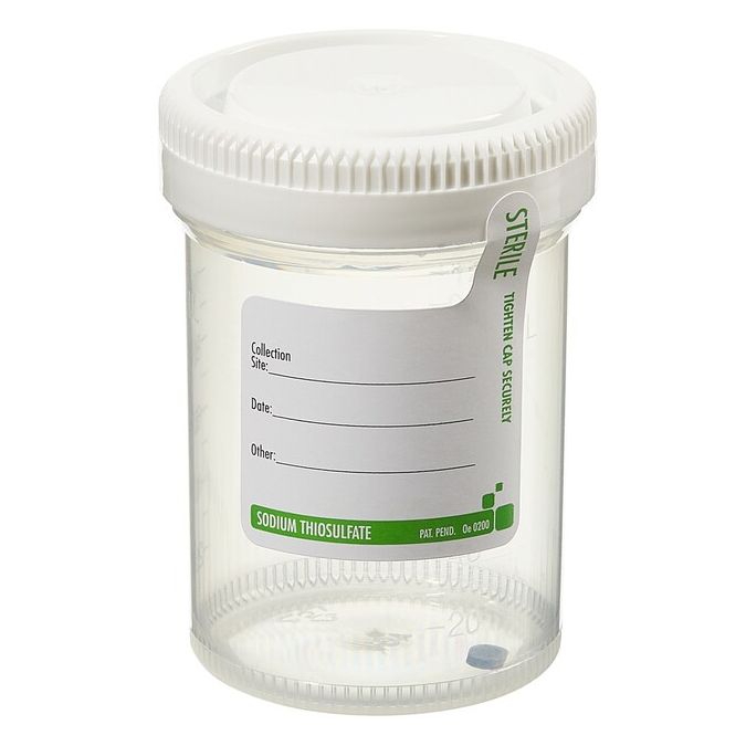 Thermo Scientific Samco Wide-Mouth Bio-Tite 120mL (4 Oz.) 53mm Specimen Containers - 01 0051 - 120 mL - Sterile - White - 300/Cs.