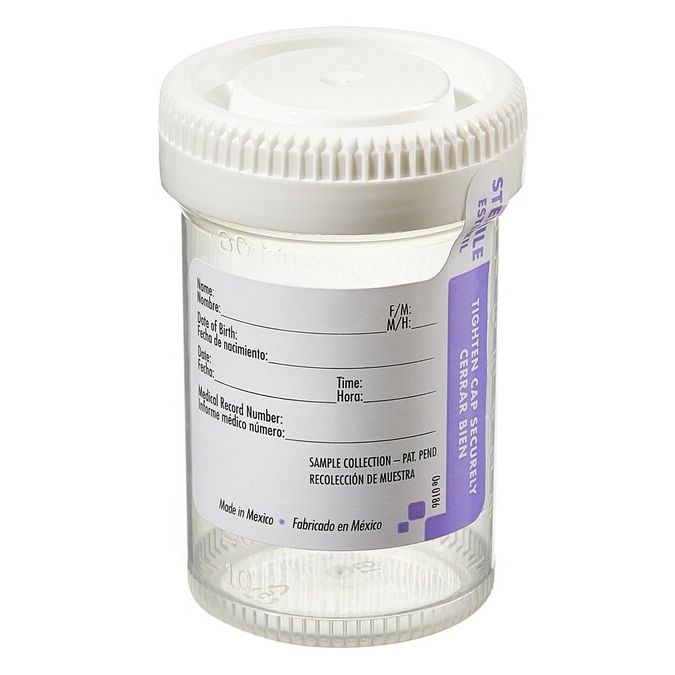 Thermo Scientific Samco Narrow Mouth Bio-Tite 90mL (3 Oz.) 48mm Specimen Containers - 02 0039 - 90 mL - Sterile - White - 400/Cs.