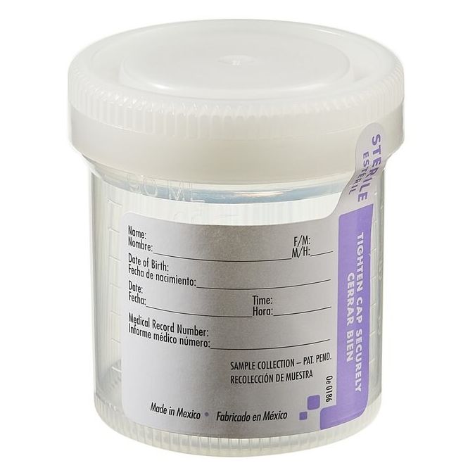 Thermo Scientific Samco Wide-Mouth Bio-Tite 90mL (3 Oz.) 53mm Specimen Containers - 02 1038 - 90 mL - Sterile - Natural - 300/Cs., Pre-assembled