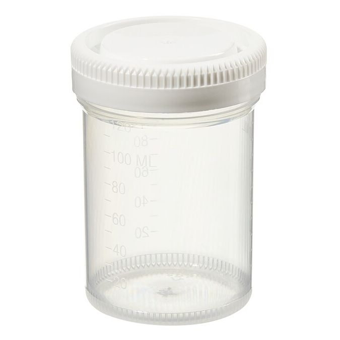 Thermo Scientific Samco Wide-Mouth Bio-Tite 120mL (4 Oz.) 53mm Specimen Containers - 01 0181 - 120 mL - Non-sterile - White - 300/Cs.