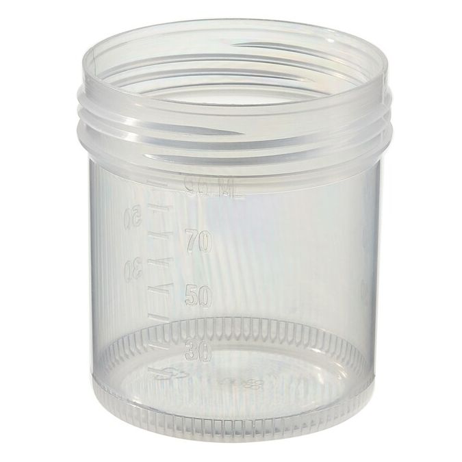 Thermo Scientific Samco Wide-Mouth Bio-Tite 90mL (3 Oz.) 53mm Specimen Containers - 02 1181 - 90 mL - Non-sterile - White - 300/Cs., Bagged Separately