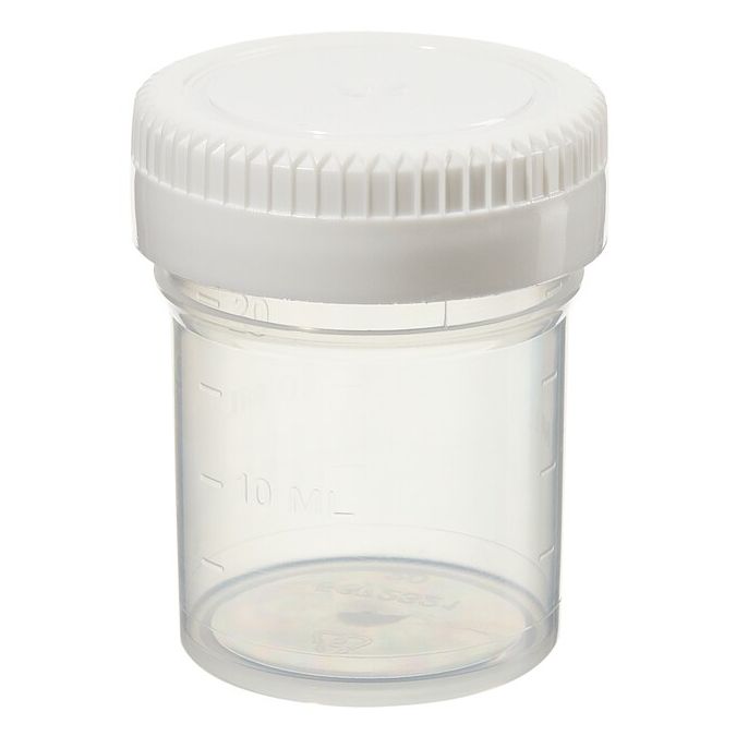 Thermo Scientific Samco Bio-Tite Specimen Containers - 20mL/35mm - 06 0181 - 20 mL - Non-sterile - White - 1000/Cs.
