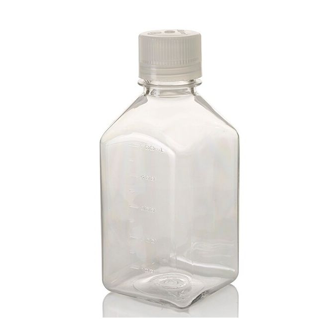 Thermo Scientific 2015-0500 Nalgene Square Polycarbonate Bottles with Closure, 500 mL - Translucent (Case of 24)