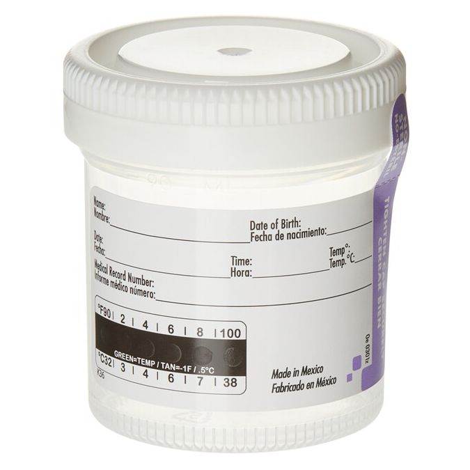 Thermo Scientific Samco Wide-Mouth Bio-Tite 90mL (3 Oz.) 53mm Specimen Containers - 02 1106 - 90 mL - Non-sterile - White - 300/Cs., Pre-assembled