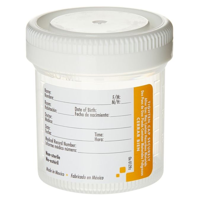 Thermo Scientific Samco Wide-Mouth Bio-Tite 90mL (3 Oz.) 53mm Specimen Containers - 02 1102 - 90 mL - Non-sterile - White - 300/Cs., Pre-assembled