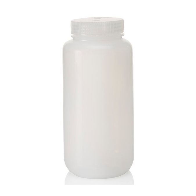 Thermo Scientific 2103-0032 Nalgene Wide-Mouth LDPE Bottles with Closure, 1 L - Translucent (Case of 24)